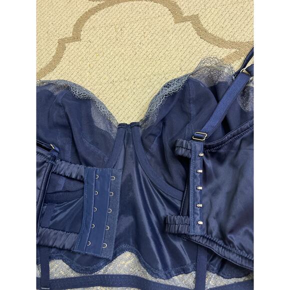 Victoria's Secret Dream Angels Unlined Balconette bra navy blue, size  36 DDD - Picture 14 of 14